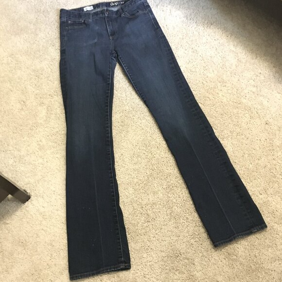 GAP 1969 Dark Navy Blue Long Leg Perfect Boot Jeans - Picture 7 of 15